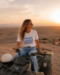 T-shirt AMOR AMOUR AMORE – Blanc & Bleu 💙☀️